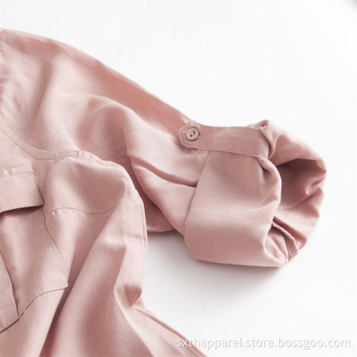 Ladies Long Tencel kortärmad tröja